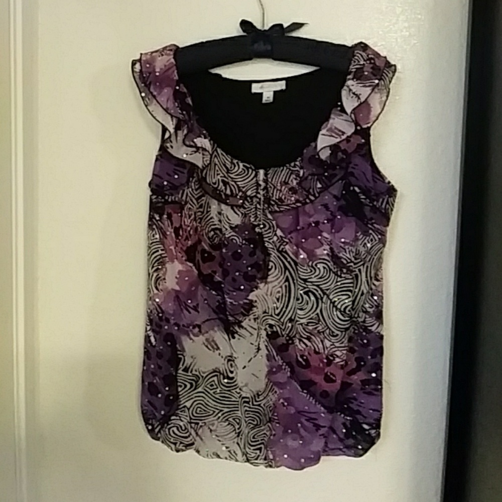 Dress Barn Purple Sleeveless Top
